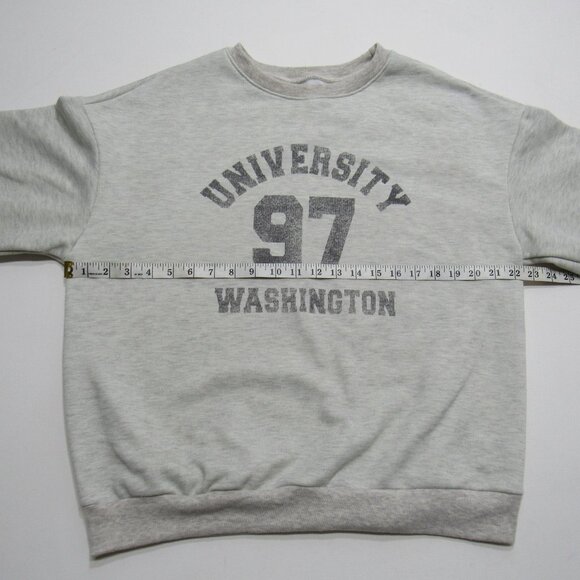 DAZY Women's Letter Graphic Print University Washington Long Sleeve Sweatshirt - Picture 6 of 8